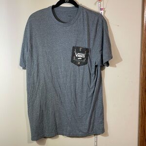 Vans Men’s T-shirt Large Off the Wall Hula Girl pocket‎ Tee. Green/blue